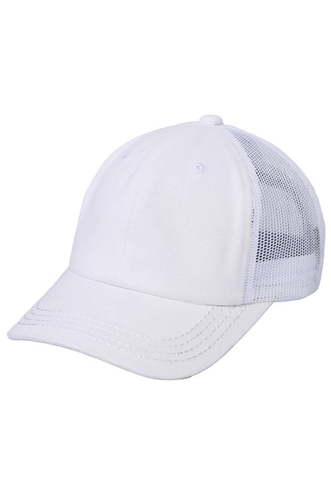 Hana - Vendita all'ingrosso Cappellino da camionista - Donna - Cappellino da baseball C.C in cotone spazzolato con rete sul retro15