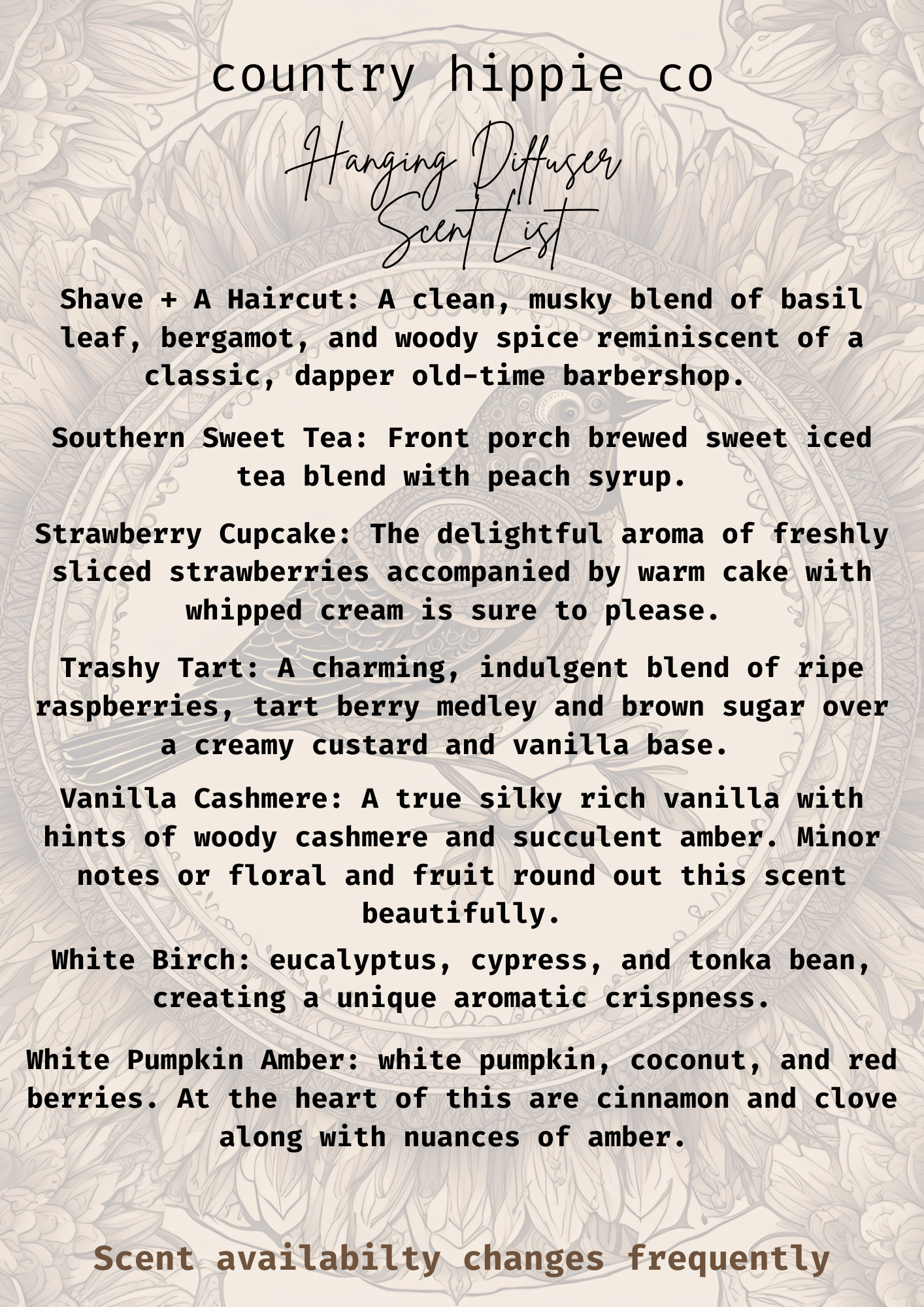 Country Hippie Co. - Vendita all'ingrosso Deodorante per auto - Unisex - Diffusore di fragranze da appendere per auto/armadio10