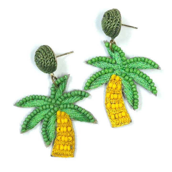 Greater Goods Imports & Wholesale - Wholesale Dangle Earrings - E1904 AE5538 Palm Tree Earrings