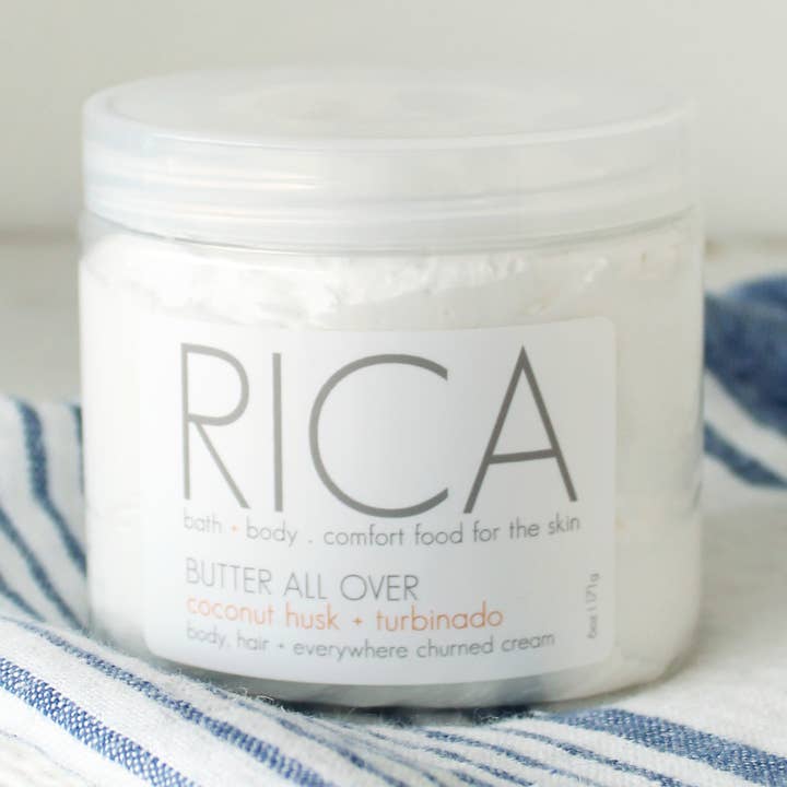 RICA bath + body - Wholesale Body Balm/Butter - Butter All Over, 6 oz, Coconut Husk + Turbinado0