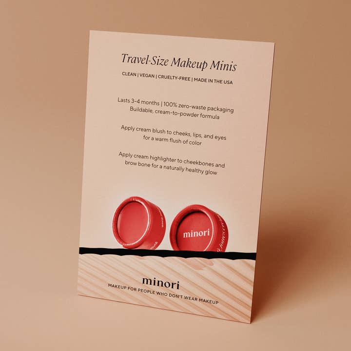 Display Sign — Makeup Minis for wholesale by Minori