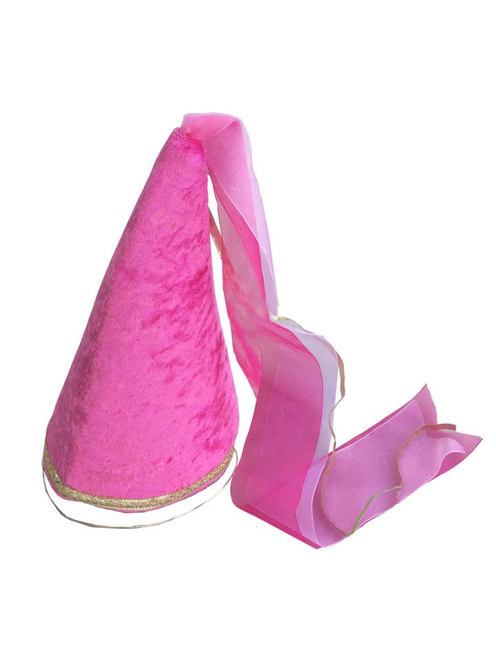 KALID MEDIEVAL - Wholesale Costume - Kids - FAIRY CONE KROWN VIOLET VELVET - ST3964