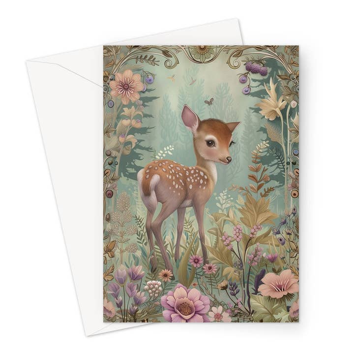 Tarjeta de felicitación Forest Fawn para venta al por mayor de Wild And Arty