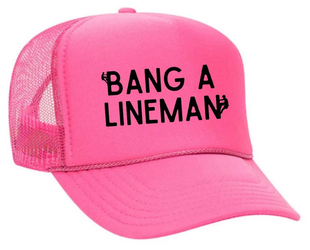 Inappropriate Trucker Hats - Vendita all'ingrosso Cappellino  da camionista - Unisex - Cappello da camionista Bang A Lineman28