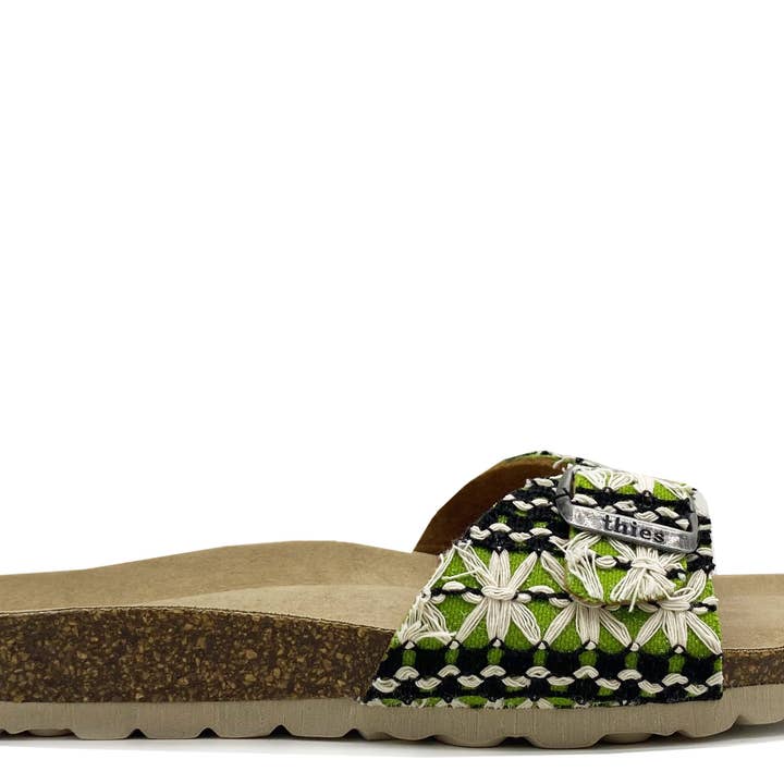thies 1856 ® Eco Boho Strap Sandal vegan green for wholesale by thies