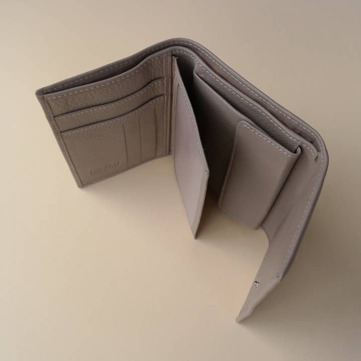 WALLET - taupe silver for wholesale by TIEFENBACHER LEHMANN