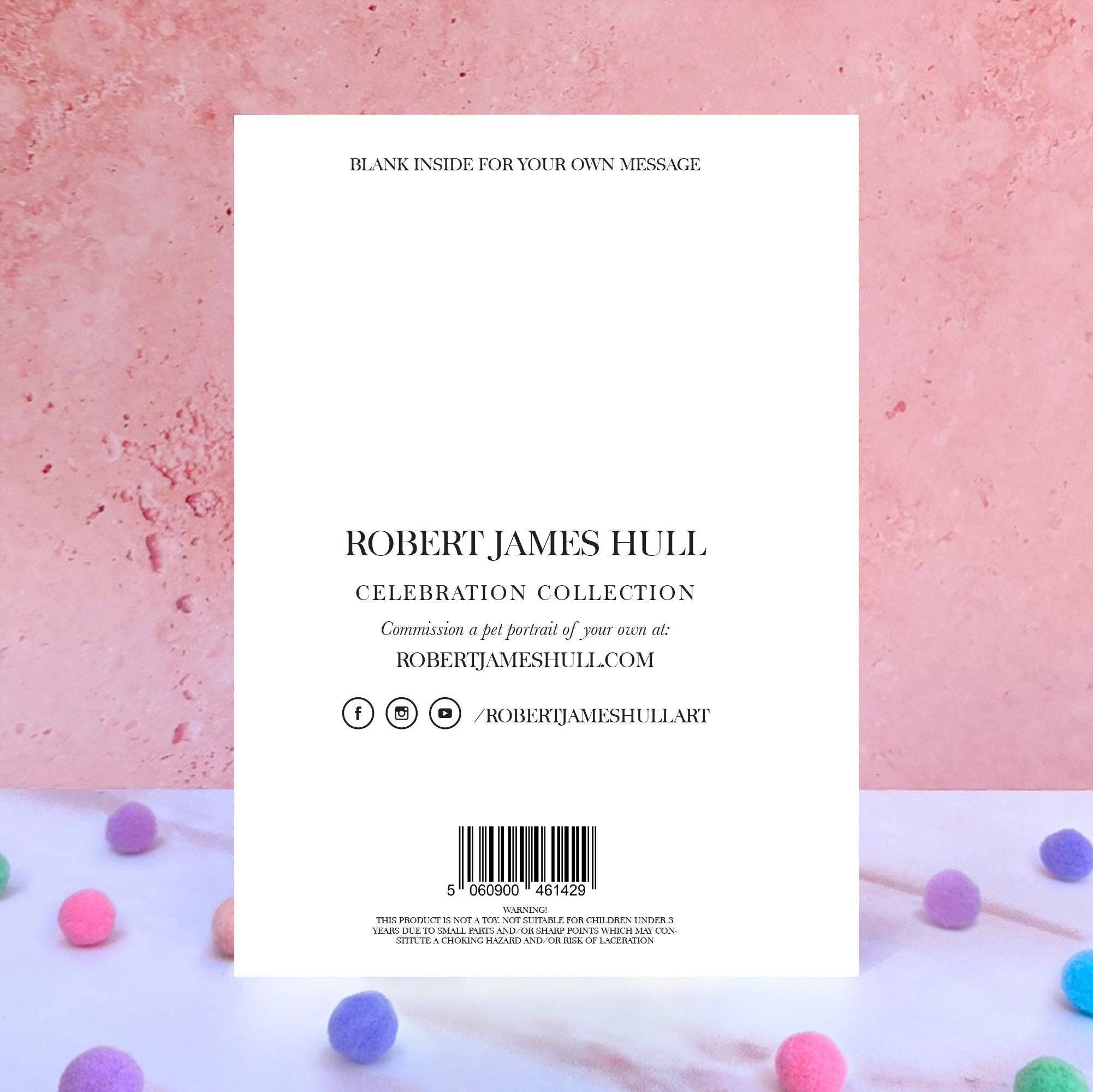 Robert James Hull – wholesale Birthday card – Border Terrier Pompom Birthday Card1