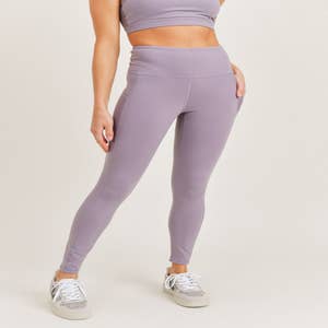 Wholesale Mono B BRONZE - Essential Leggings with Mesh Pockets for
