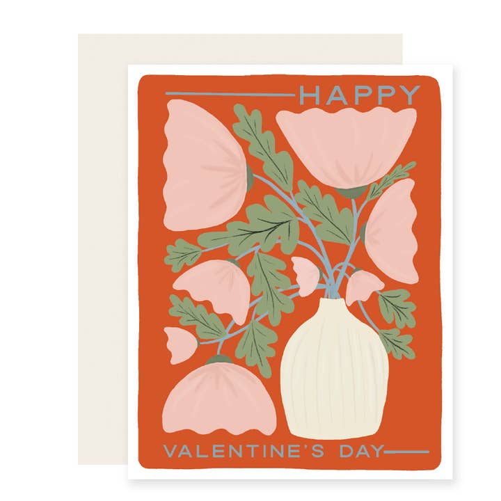Mod Vintage Floral | Valentine's Day Card for wholesale by Slightly Stationery