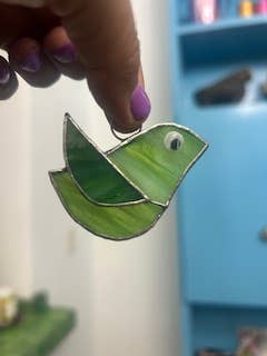 Stained glass stars and Talavera – wholesale Suncatcher – Handmade Stained Glass Birds – 1.5” Colorful Suncatcher Orna3