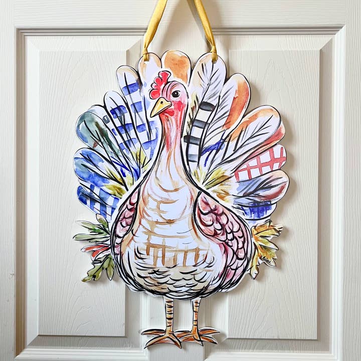 Home Malone - Wholesale Door Hanger - Patchwork Turkey Door Hanger-Thanksgiving Friendly Fun Decor4
