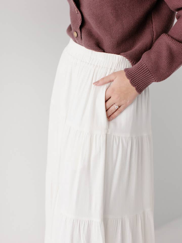 The Main Street Exchange - Wholesale Skirt - Women's - 'Addison' Tiered Maxi Skirt12