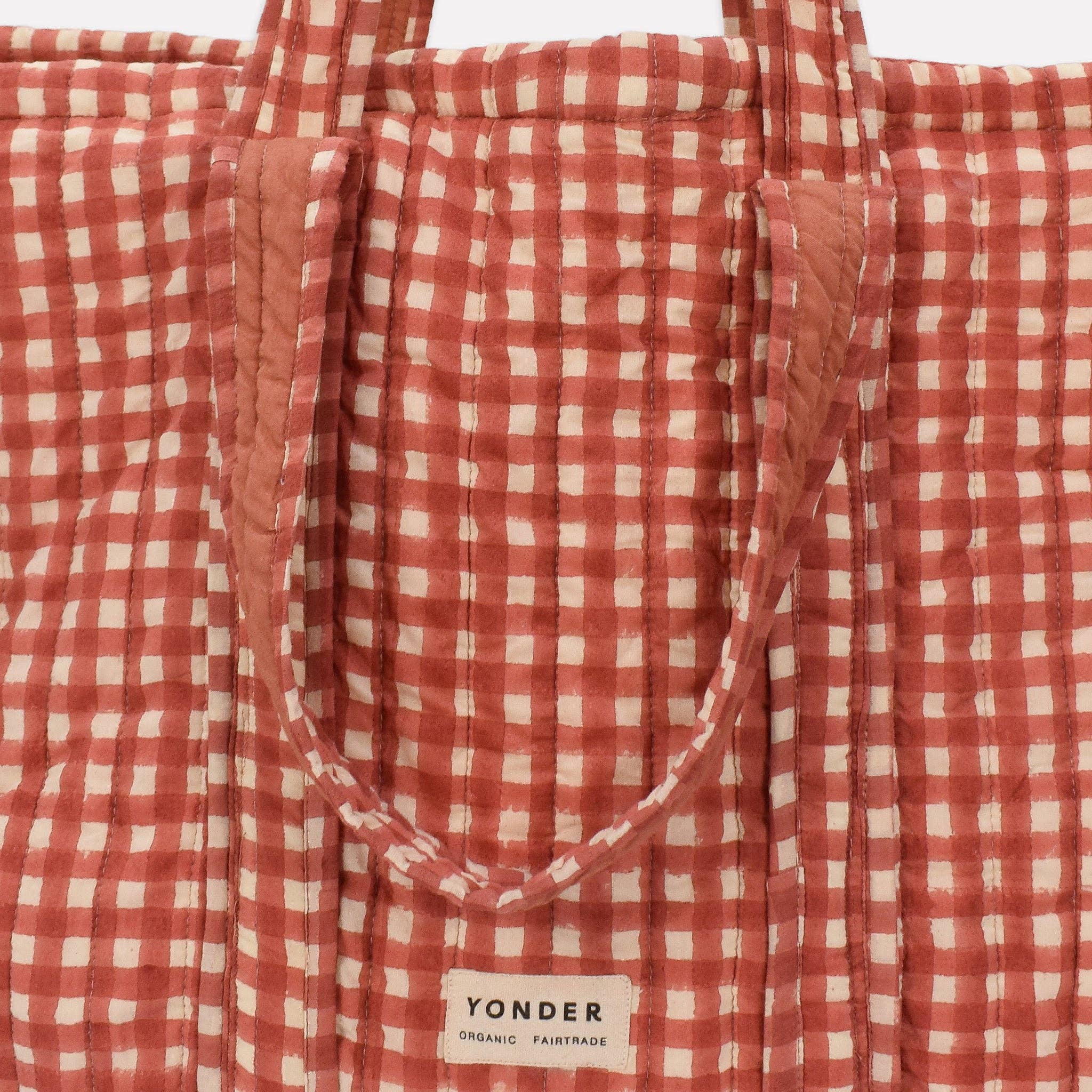 YONDER. – wholesale Tote bag – Women's – Quilted Carry All | Gingham | Ginger2