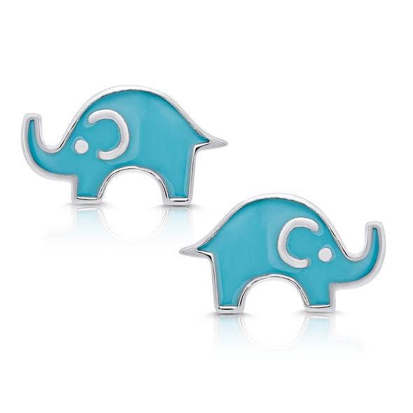 Puces d'oreilles éléphant en argent sterling pour la vente par Lily Nily