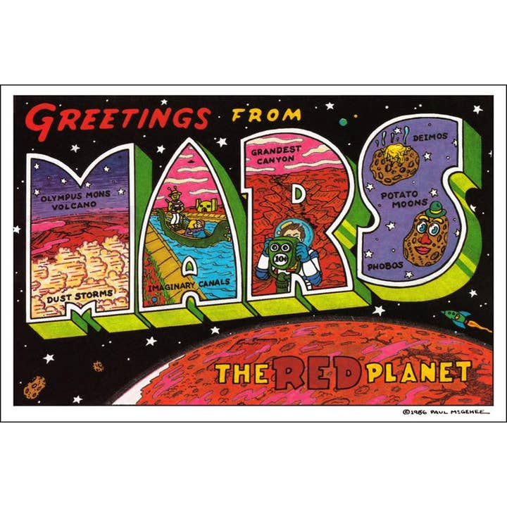 VisionWorks LLC - Wholesale Postcard - Postcard. Greetings From Mars. The Red Planet.