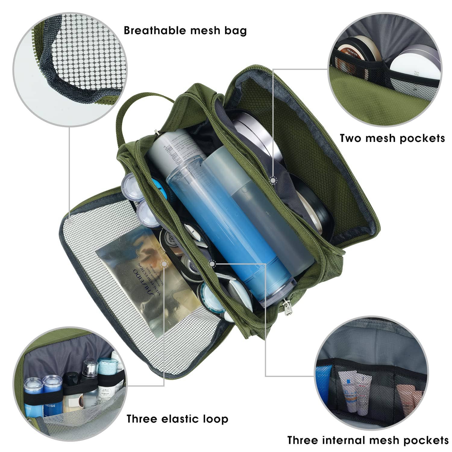 wandf - Wholesale Toiletry Bag - Unisex - Toiletry Bag Hanging Dopp Kit Water Resistant Shaving Bag65