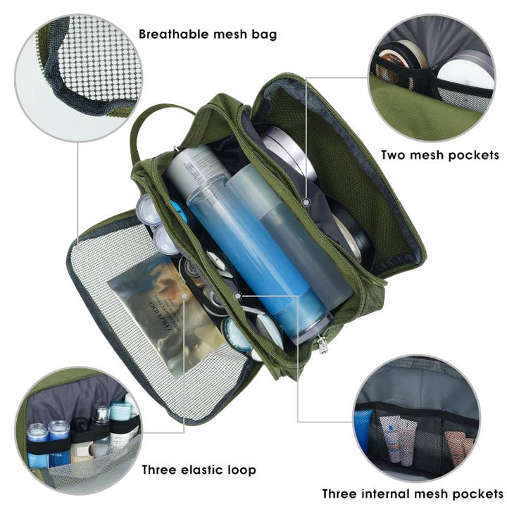 wandf - Wholesale Toiletry Bag - Unisex - Toiletry Bag Hanging Dopp Kit Water Resistant Shaving Bag65