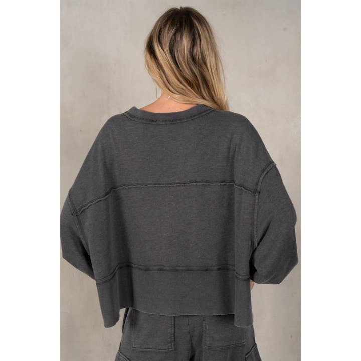 lalamia - Wholesale Sweatshirt - Women's - Exposed Seam Sweatshirt12