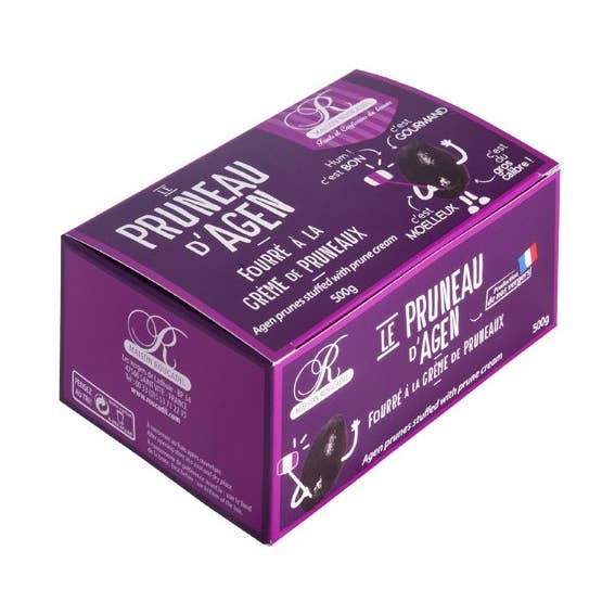 Agen Prunes Stuffed with Prune Cream-Box 500g for wholesale by Maison Roucadil