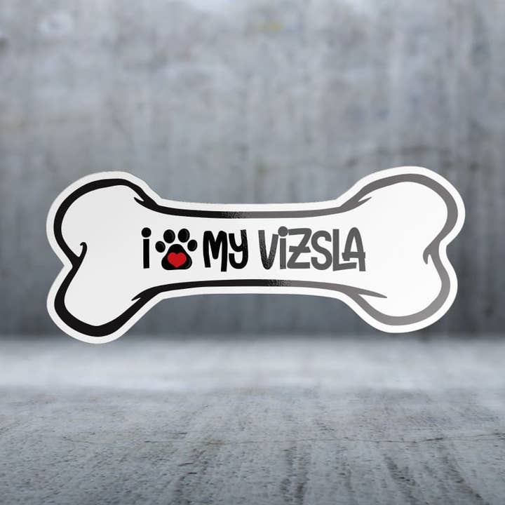 Jag älskar min Vizsla - Klistermärke för wholesale av Two Feet Treats