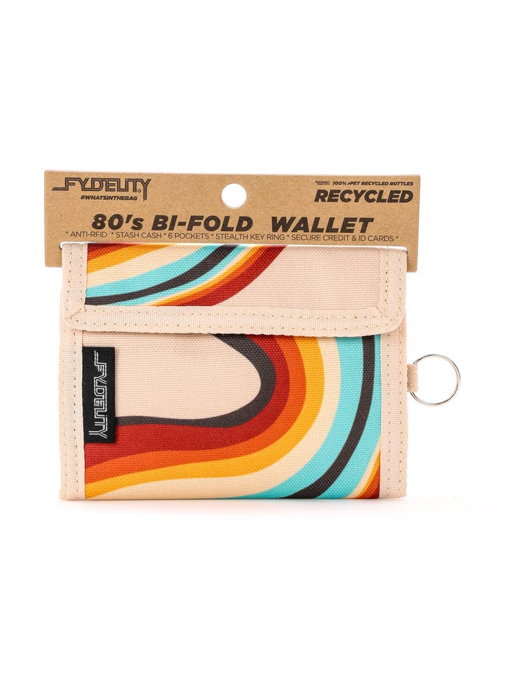 80729: 80's Wallet | RFID Blocking | Recycled RPET | Boogie Bend for wholesale by Fydelity
