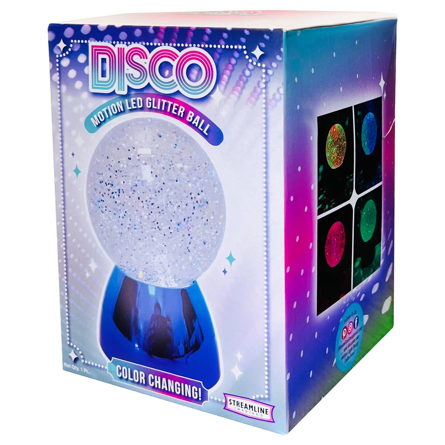Streamline - Wholesale Light-Up Toy - Kids & Baby - Disco Motion Color Changing LED Glitter Ball4