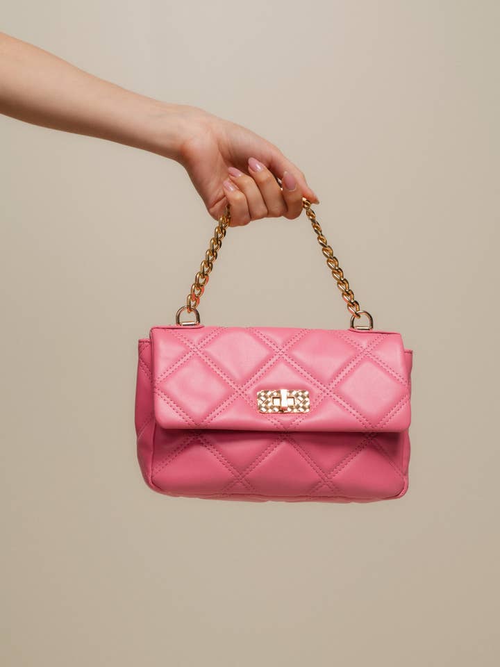 249704 - Handbag with golden chain for wholesale by SMF