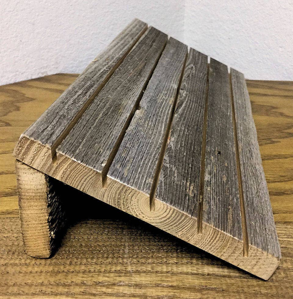 Gifted Shop Works, LLC - Wholesale Jewelry Stand & Display - Weathered Wood Earring Card Holder Stand Display1