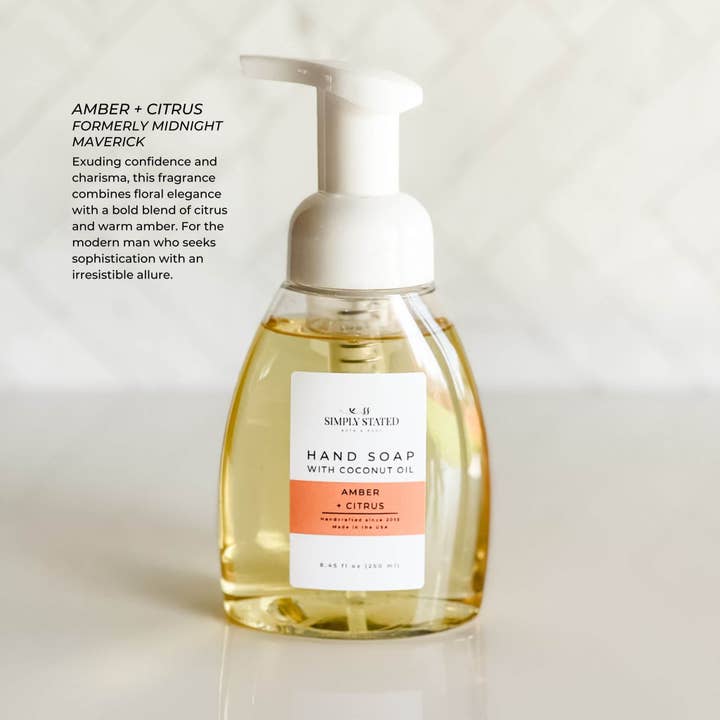 Simply Stated Bath & Body - Wholesale Hand Soap/Wash - Men’s Foaming Hand Soap - Masculine Scents