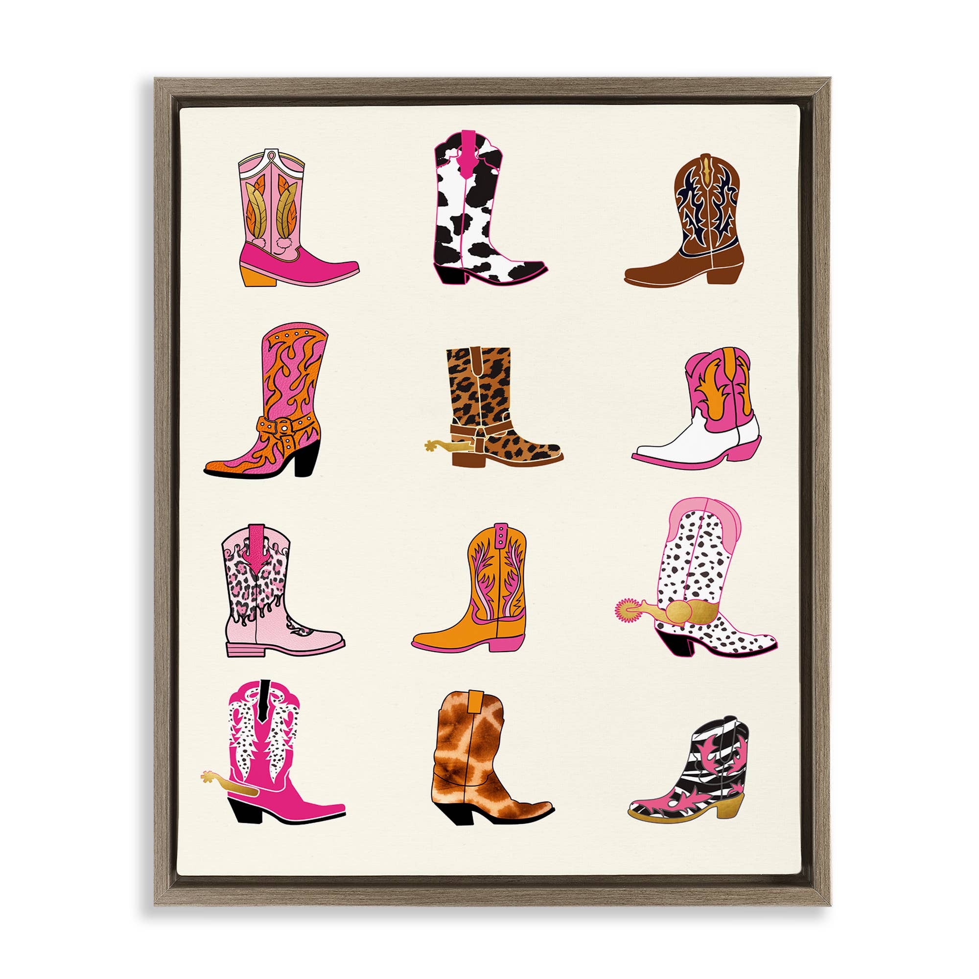 Stupell Industries - Wholesale Wall Sign - Bright Cowboy Boots & Spurs - Framed Wall Art23