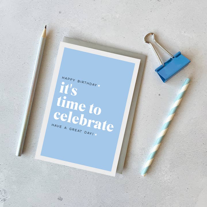 Time to Celebrate Card for wholesale by Always Sparkle
