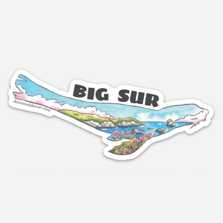 Otarie de Big Sur pour la vente par Drew Madden Art Stickers
