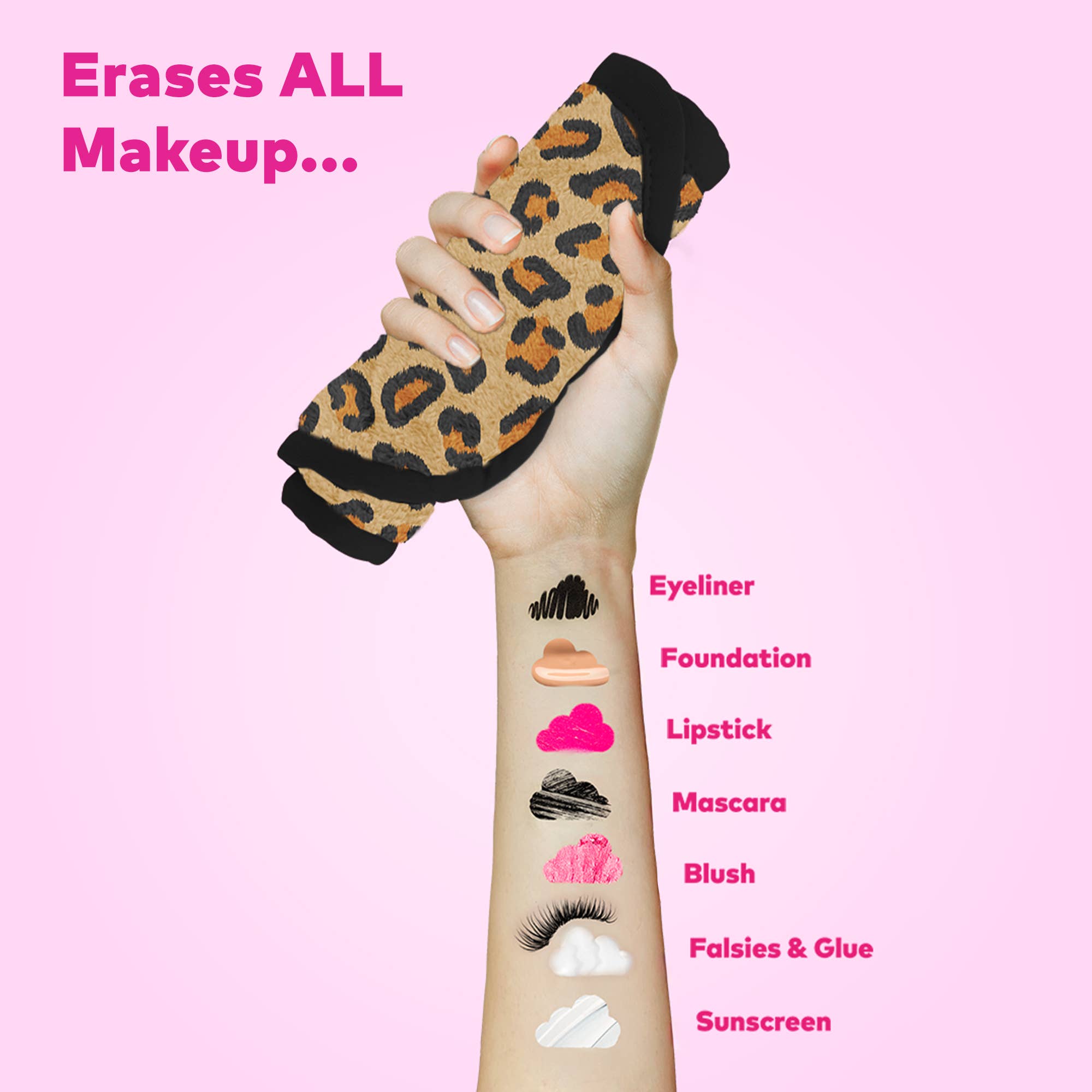 The Original MakeUp Eraser – wholesale Sminkborttagning – The Original MakeUp Eraser Leopard Print PRO5
