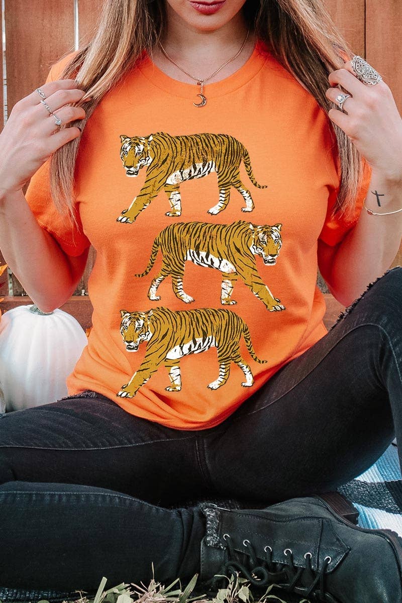 COLORBEAR – Engroshandel Grafisk t-shirt - Dame – Retro Tigers Grafisk T-shirt12