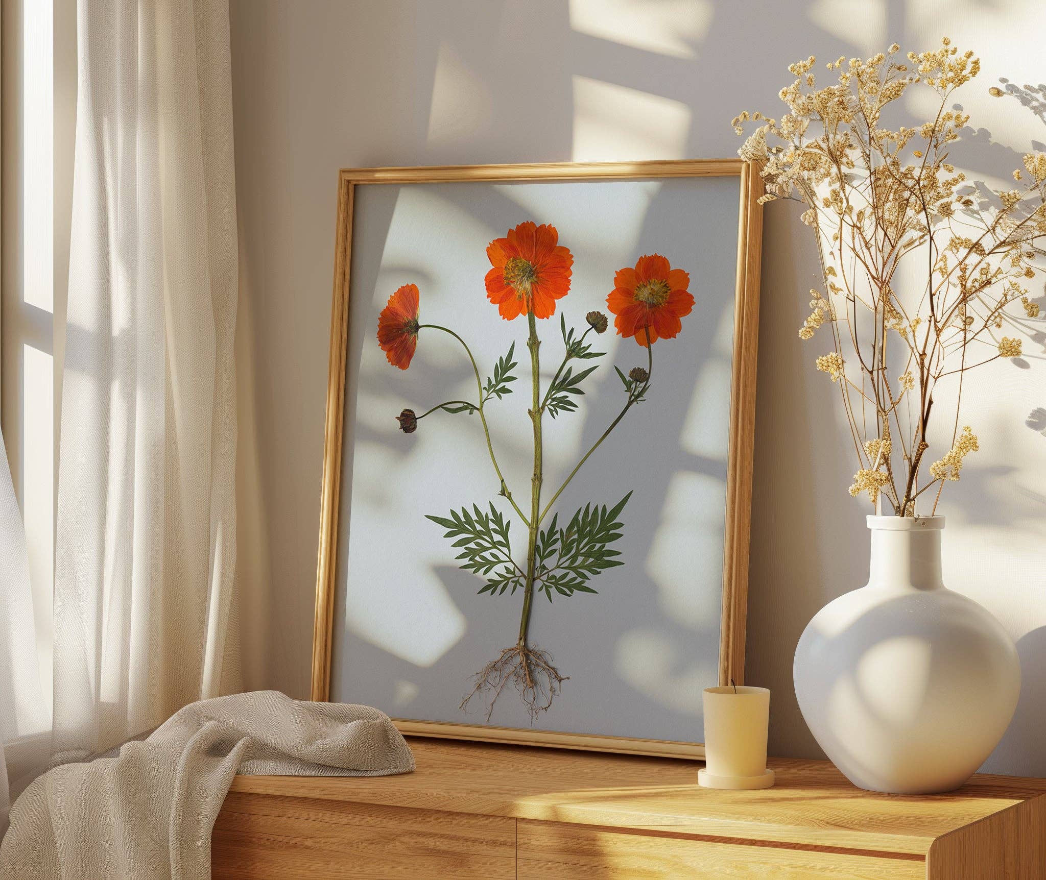 Hope Steinle Pressed Flower Art - Wholesale Art Print - Root Series No. 46