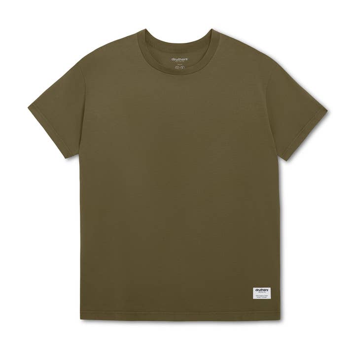 Heavyweight Organic Cotton T-Shirt - Olive for wholesale by Druthers NYC