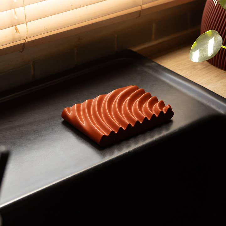 Porte-savon - Couleurs terreuses - Sans plastique (Ondulé) pour la vente par Copo Design