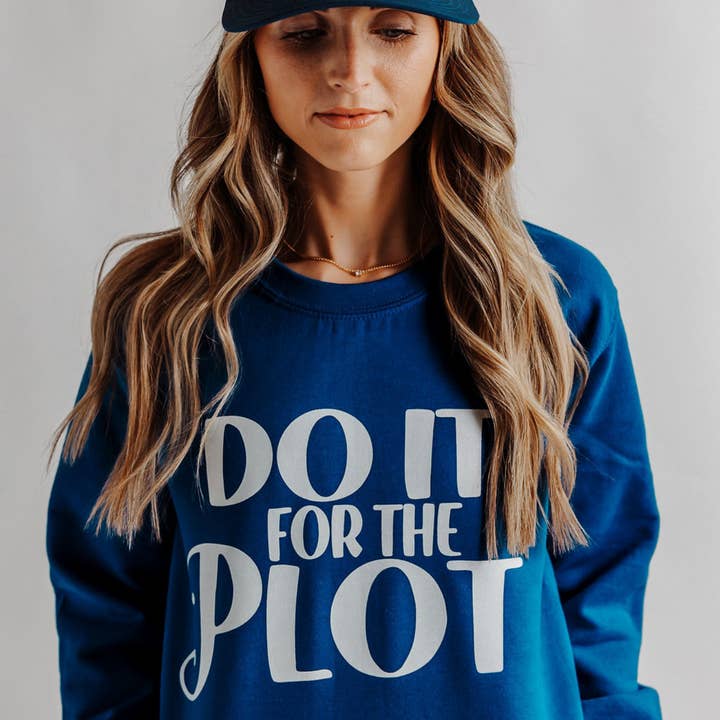 Gør det for plottet damesweatshirt for engroshandel hos The Babe Co.