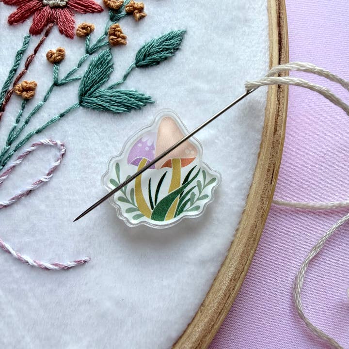 Mushroom Garden Needle Minder for wholesale by Artsy Lyons