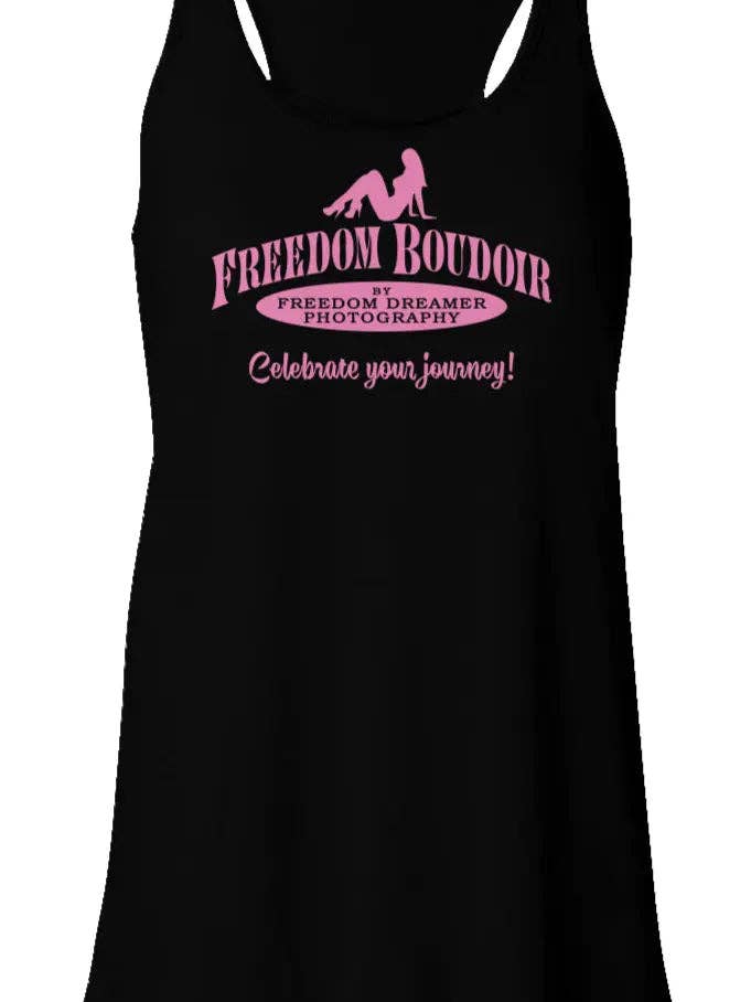 "Freedom Boudoir" Flowy Racerback-linne för wholesale av Amp'd Apparel Company