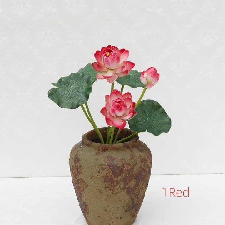 ACNITE(We cover U.S. import duties) - Wholesale Artificial Flowers - 7 heads Artificial lotus Flower home/wedding decor6