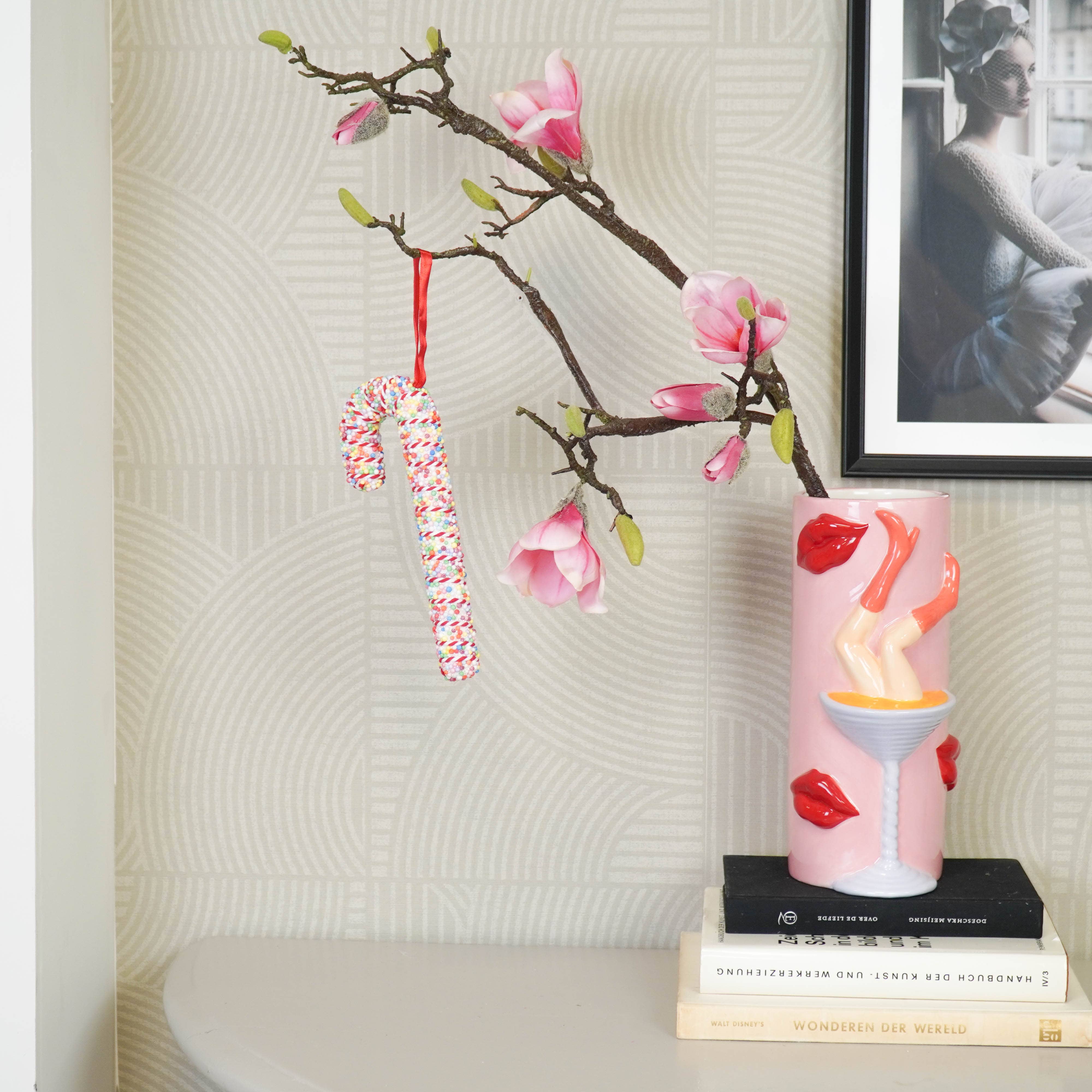 Housevitamin bv - Vente Décoration de Noël - Décoration - Sucre d'orge - Mousse - Vermicelles colorés - 21cm2