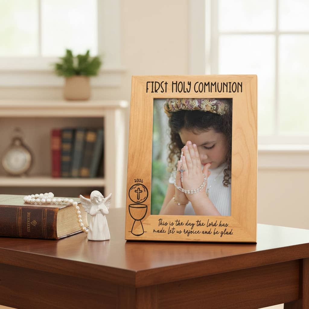 Firefly Wishes - Wholesale Picture Frame - First Holy Communion Wood Picture Frame - Classic Chalice8