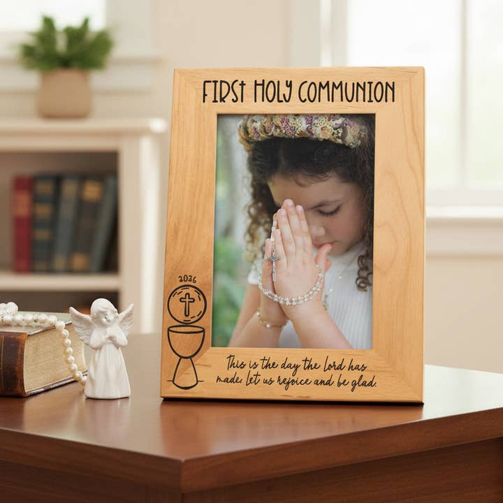 Firefly Wishes - Wholesale Picture Frame - First Holy Communion Wood Picture Frame - Classic Chalice8