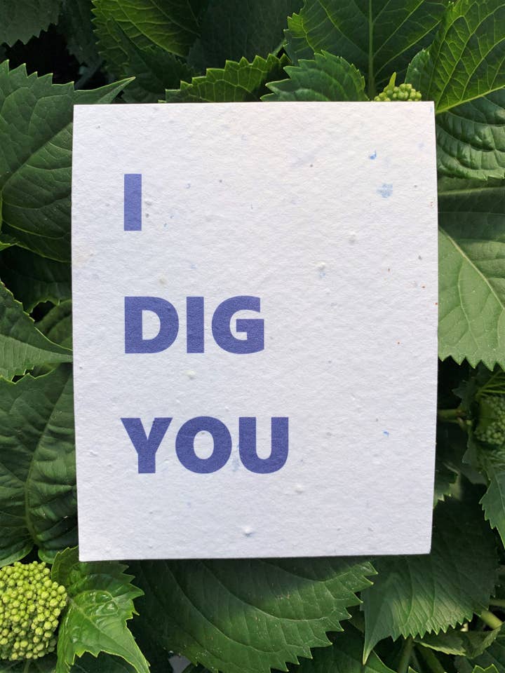 Plantable Card: I Dig You for wholesale by Seeds of Paper