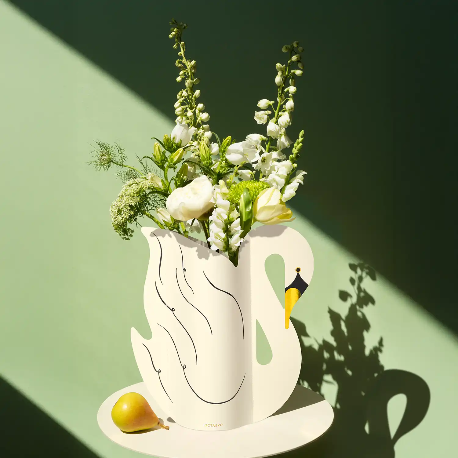54 Celsius - Wholesale Vase - Octaevo Paper Vase Swan, Flower vase from waterproof paper1