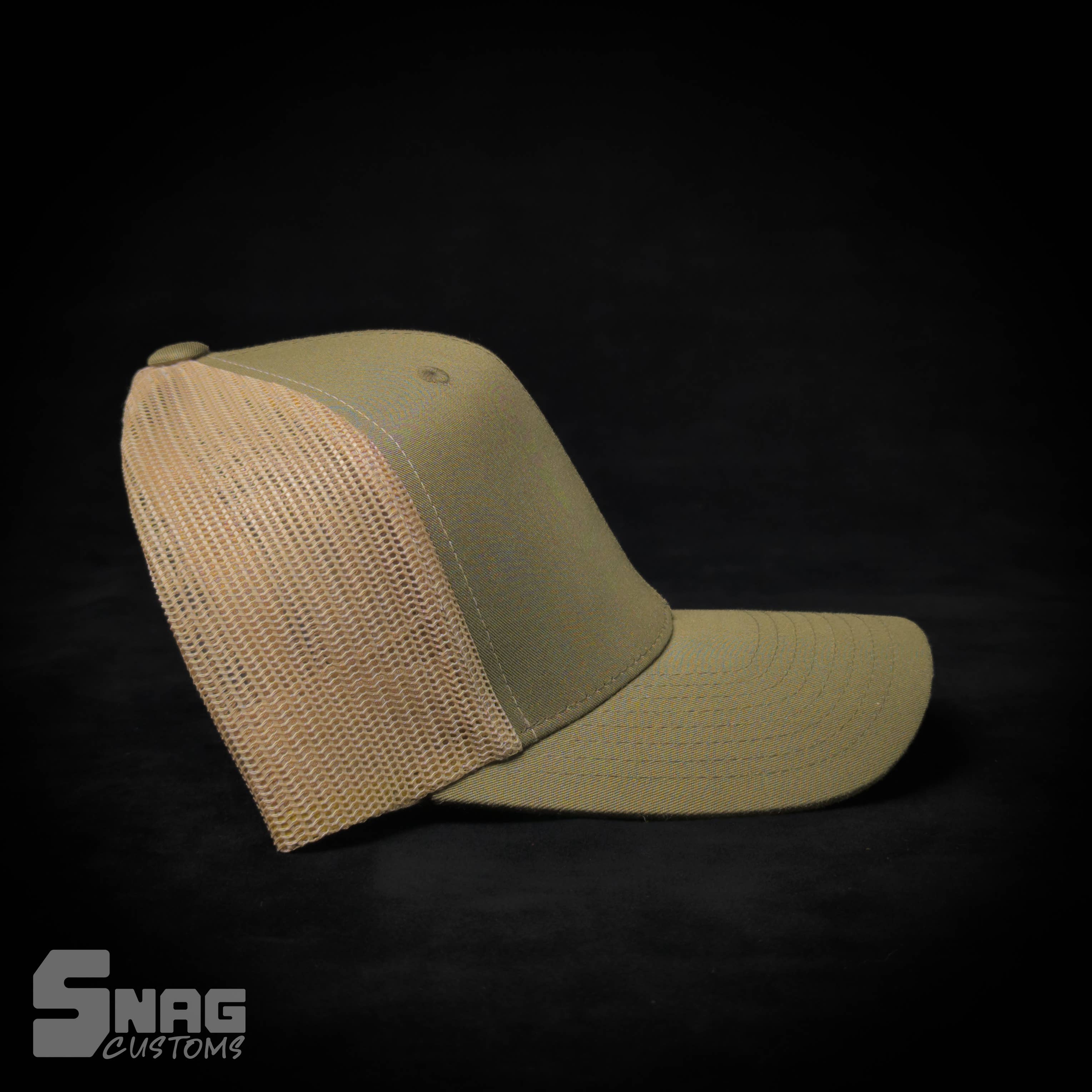 Snag Customs - Wholesale Trucker Hat - Unisex - Montana State Outline Leather Patch Hat5