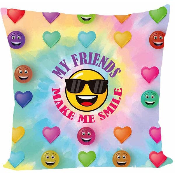 Gilbin - Vendita all'ingrosso Cuscini decorativi - Cuscini autografati per bambini Camp Bunk, un ottimo regalo pre-campo per ragazzi o ragazze (My Friends Make Me Smile)