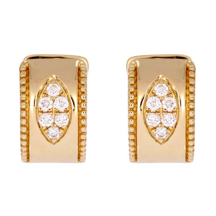 EHD57593. 14K Solid Yellow Gold Hoop Earrings for wholesale by Tresor Jewelry Inc.