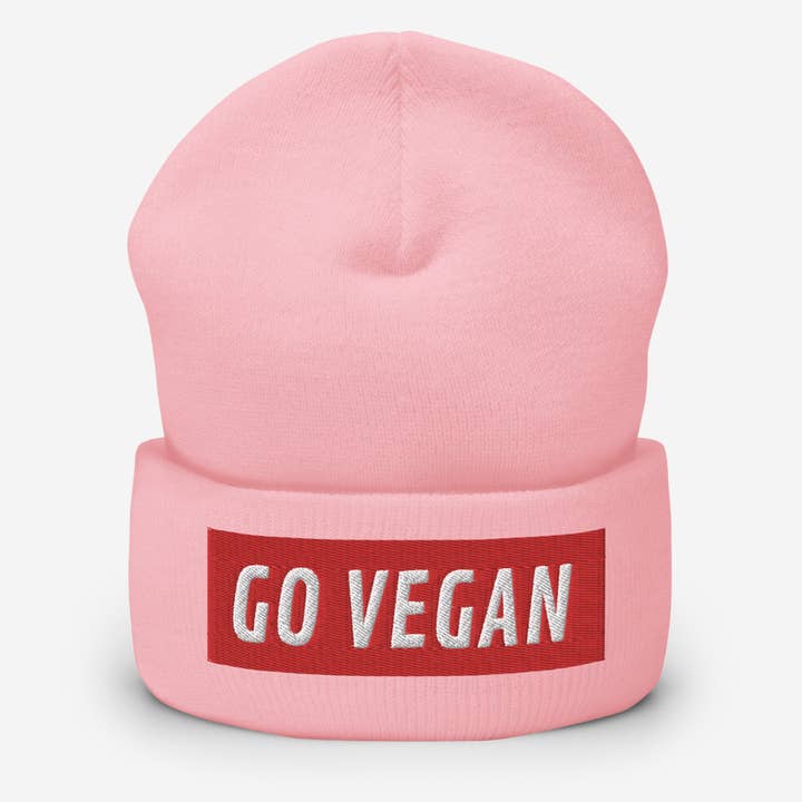 Plant Babes – Großhandel Beanie – Unisex – Go Vegan Mütze mit Manschetten4